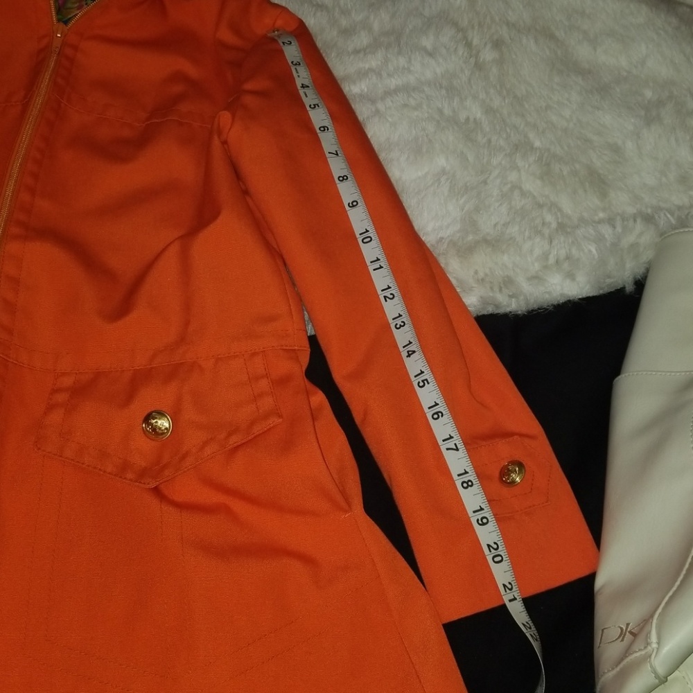 Vintage mod-style Tennessee Orange Trench - Picture 4 of 8